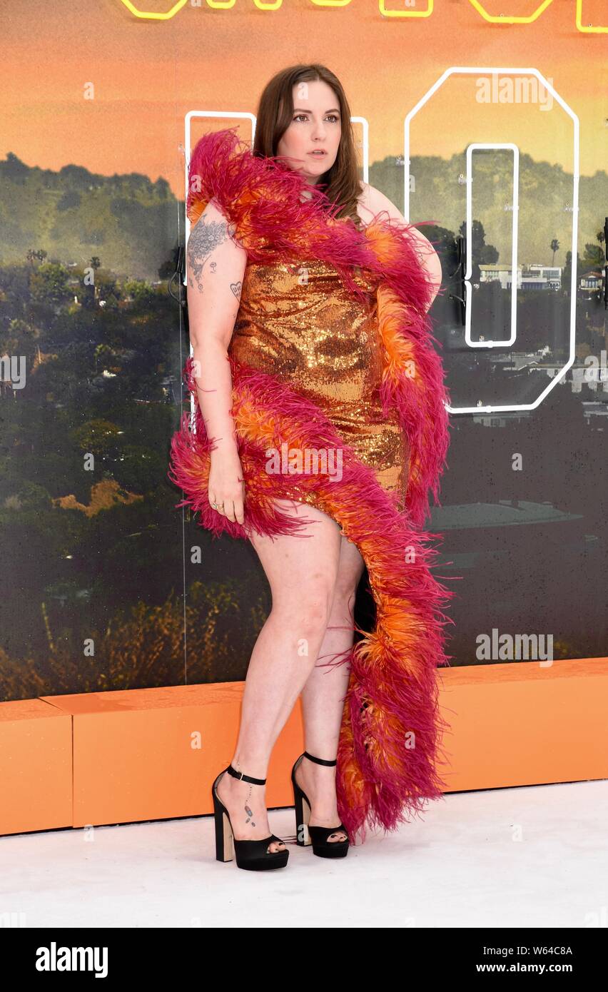 Lena Dunham. Once Upon A Time...In Hollywood. UK Premiere, Odeon Luxe, Leicester Square, London. UK Stock Photo