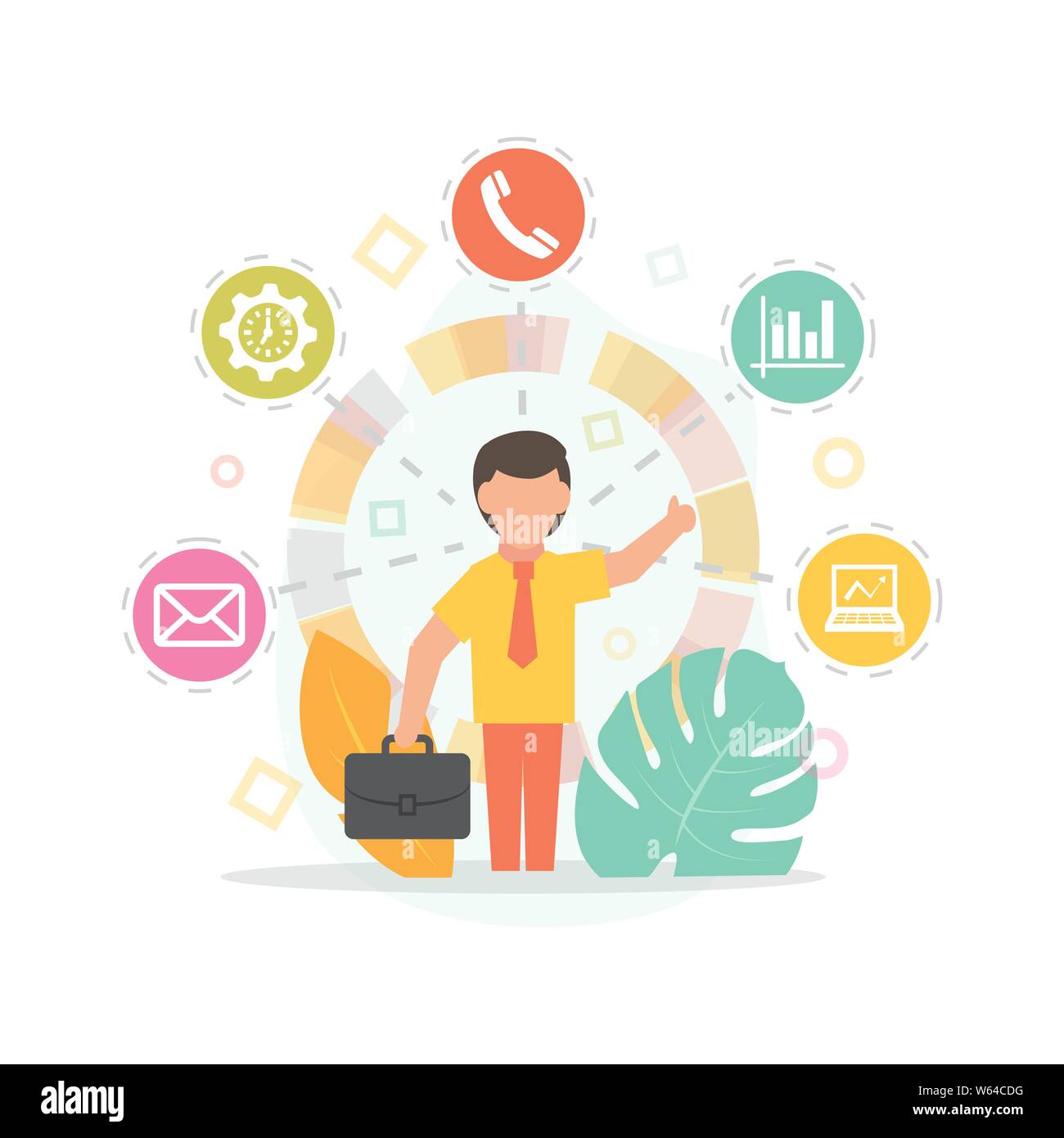 Businessman Business concept Vector illustration for business design and infographic Stock Vector