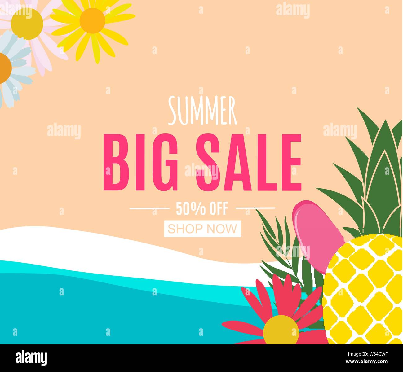Abstract Summer Sale Background. Vector Illustration Stock Vector Image ...