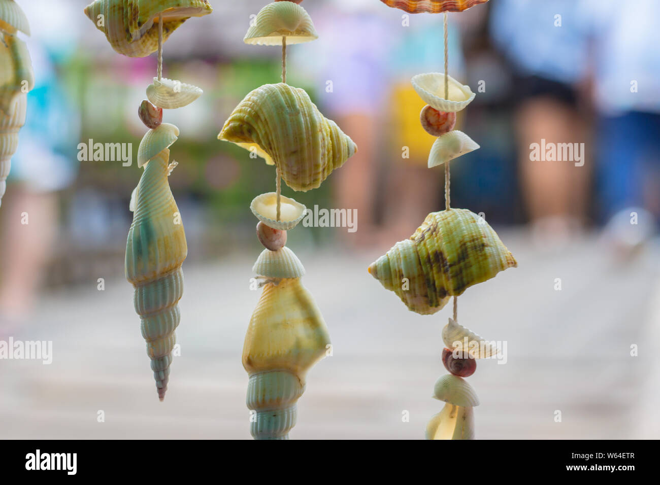 Shells On Rope Hanging shells hi-res stock photography and images - Alamy