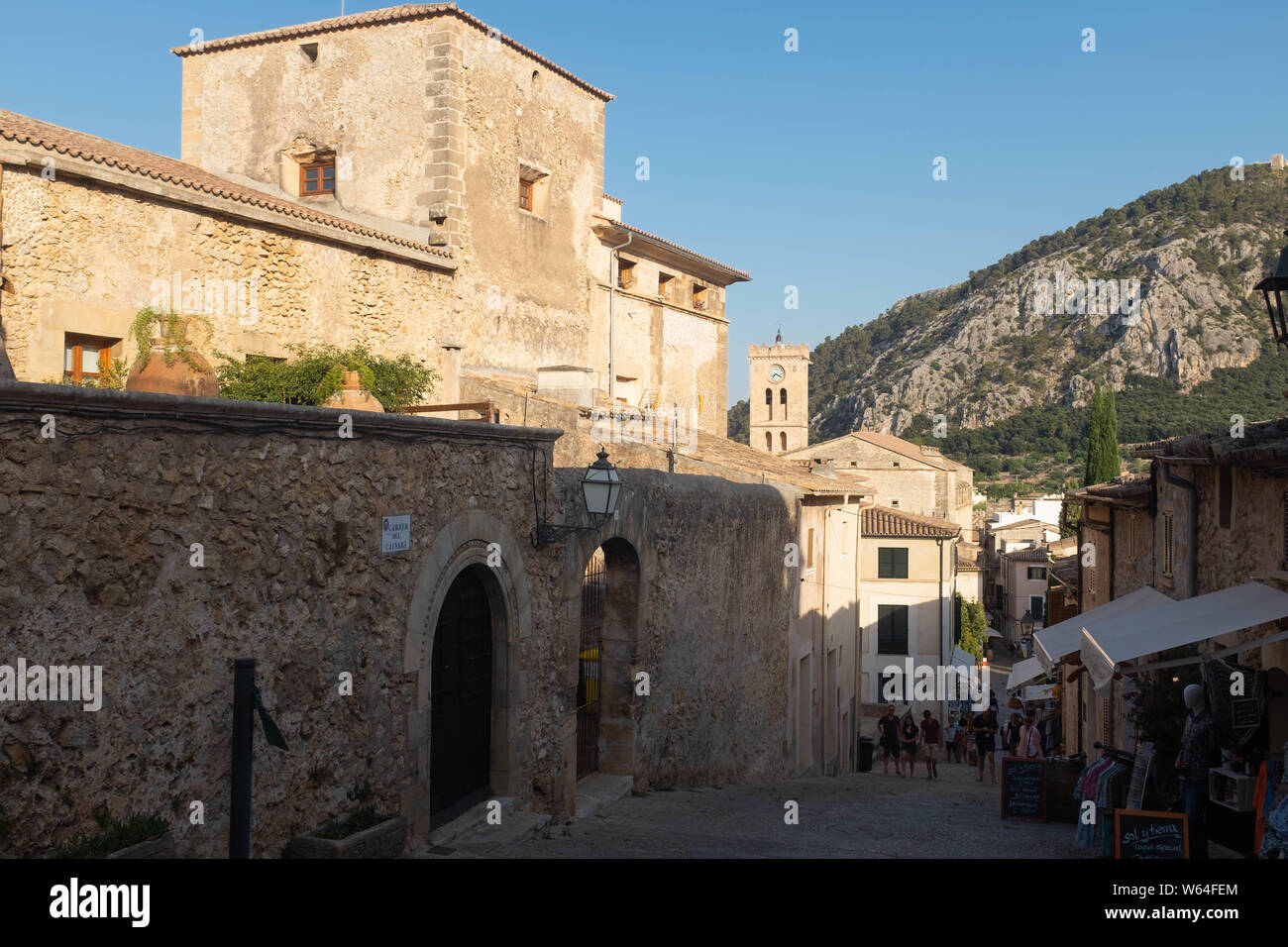 Town square, Pollenca, Mallorca Stock Photo - Alamy