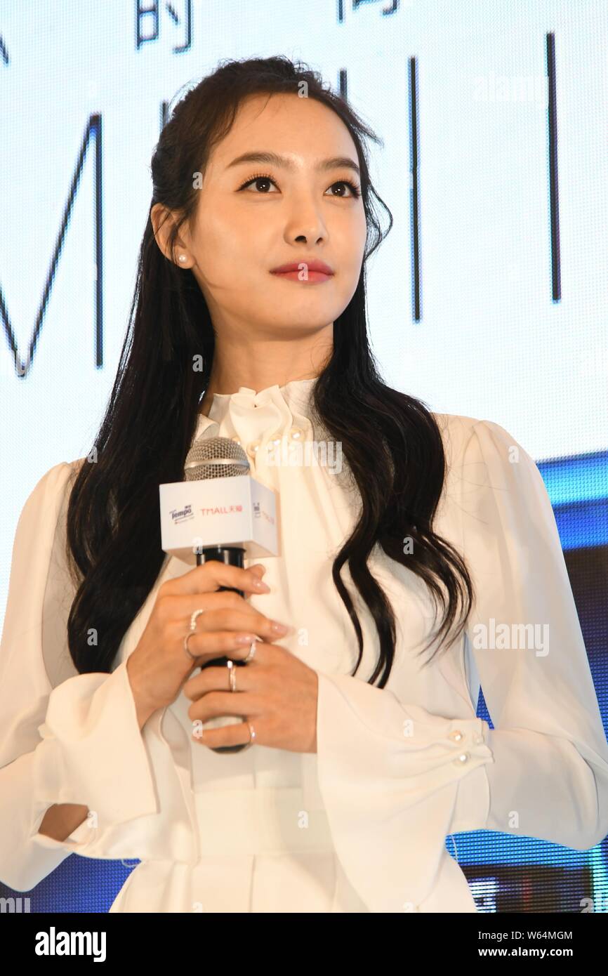 Chinese singer and actress Victoria Song or Song Qian attends a