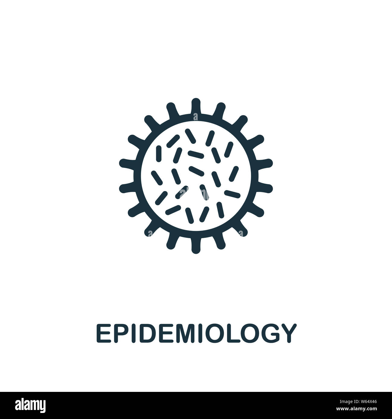 Epidemiology icon symbol. Creative sign from science icons collection. Filled flat Epidemiology icon for computer and mobile Stock Photo
