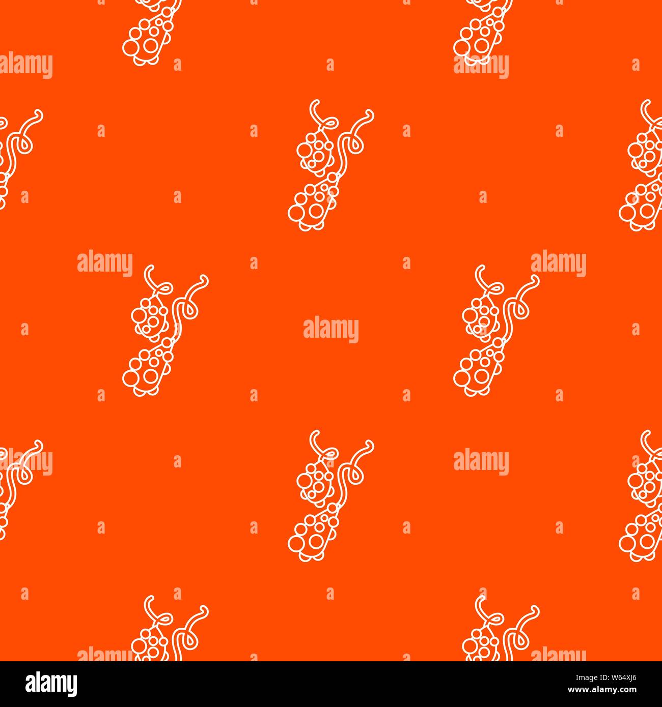 Micro vibrio pattern vector orange Stock Vector