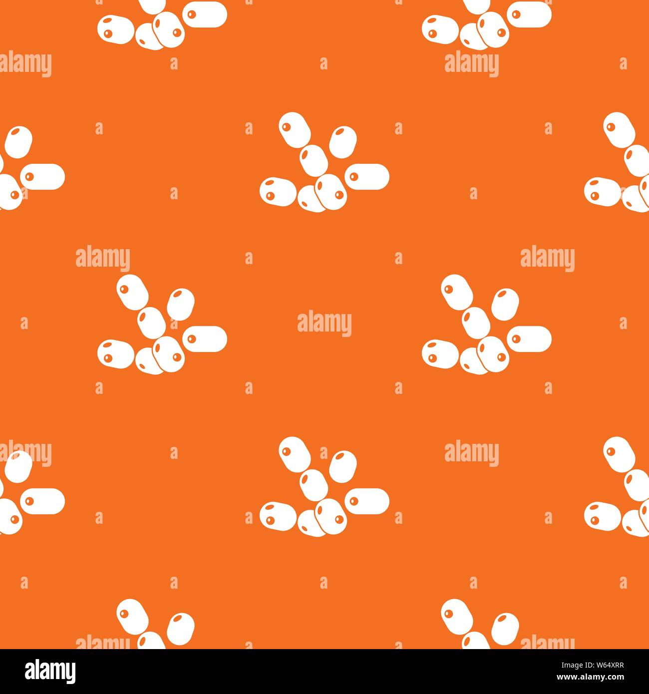Coccus bacilli pattern vector orange Stock Vector