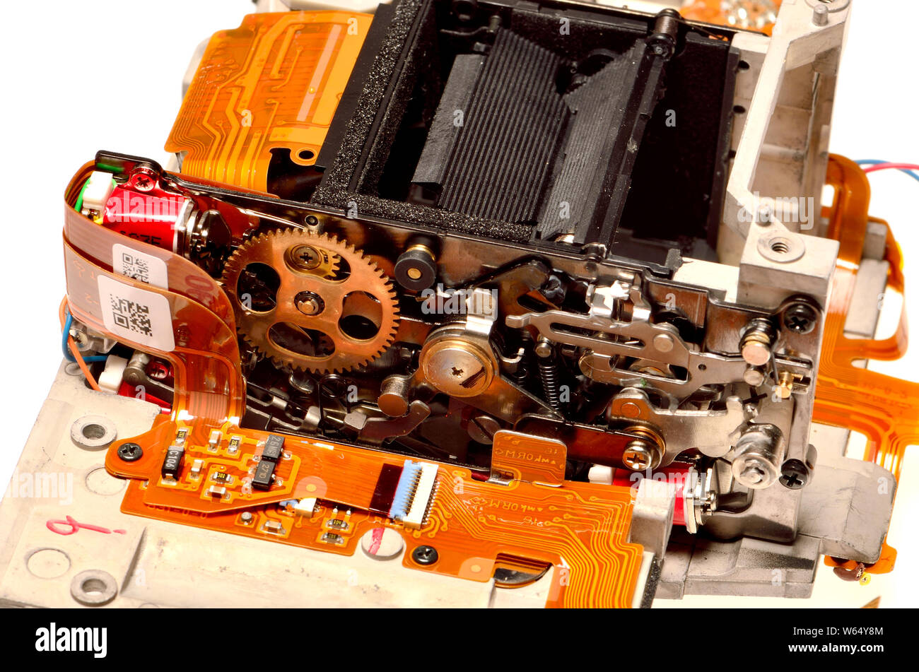 Workings of a digital camera (Nikon D200) Shutter mechanism Stock Photo