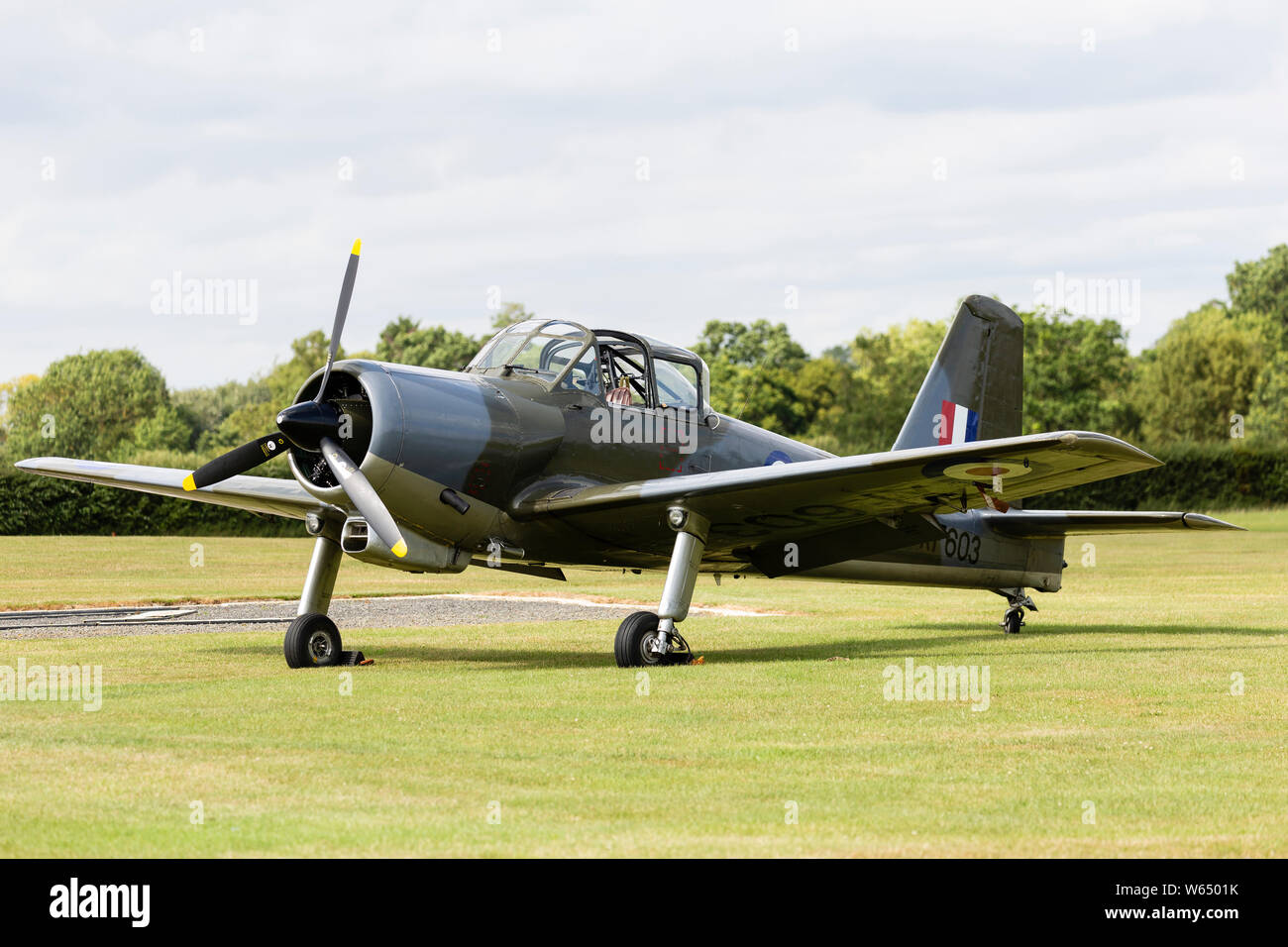 Percival Provost T.1 registered XF603, displaying at Old Warden. Stock Photo