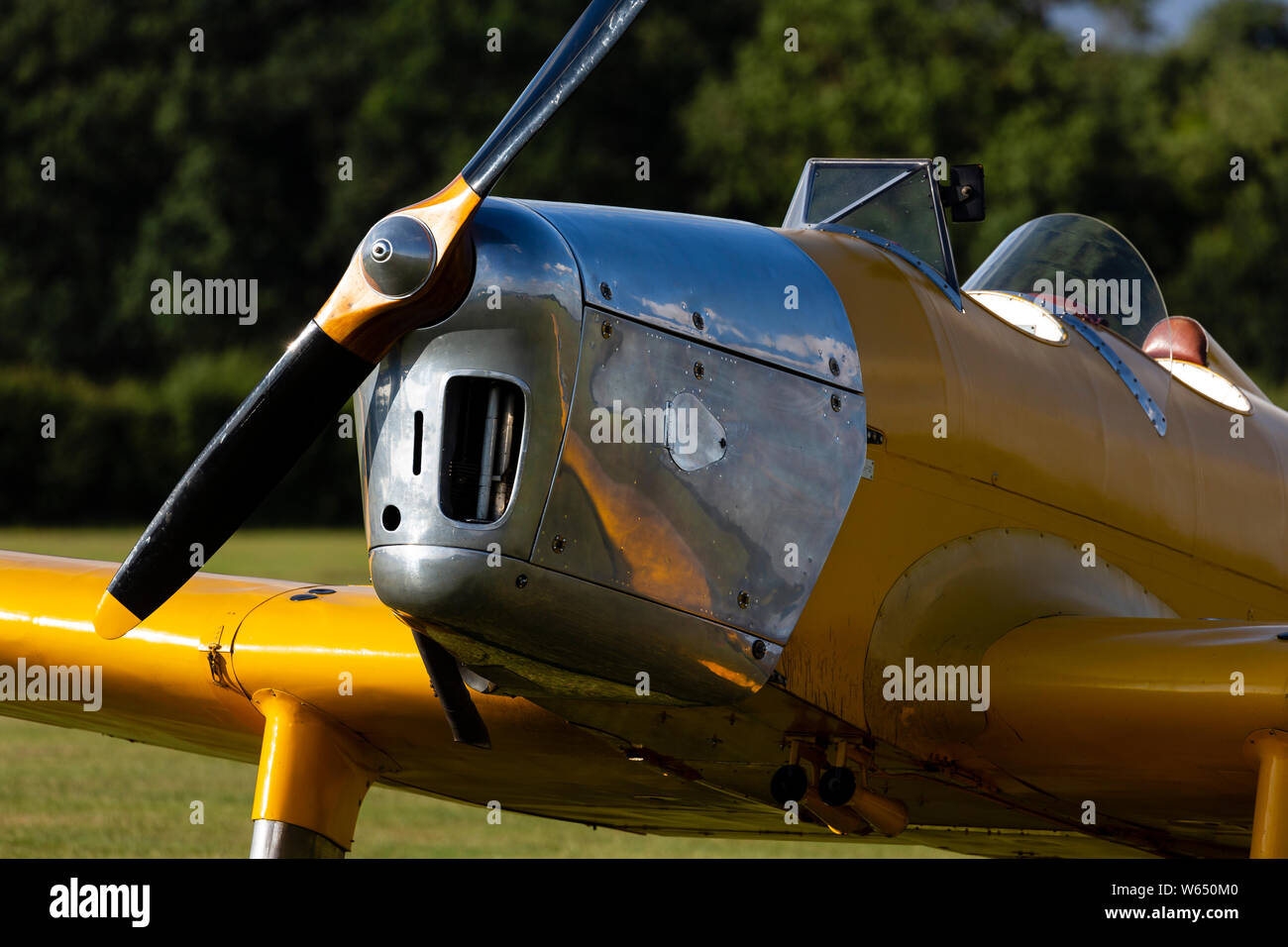 Miles Magister registered G-AKPF, displaying RAF markings N3788, displaying at Old Warden. Stock Photo
