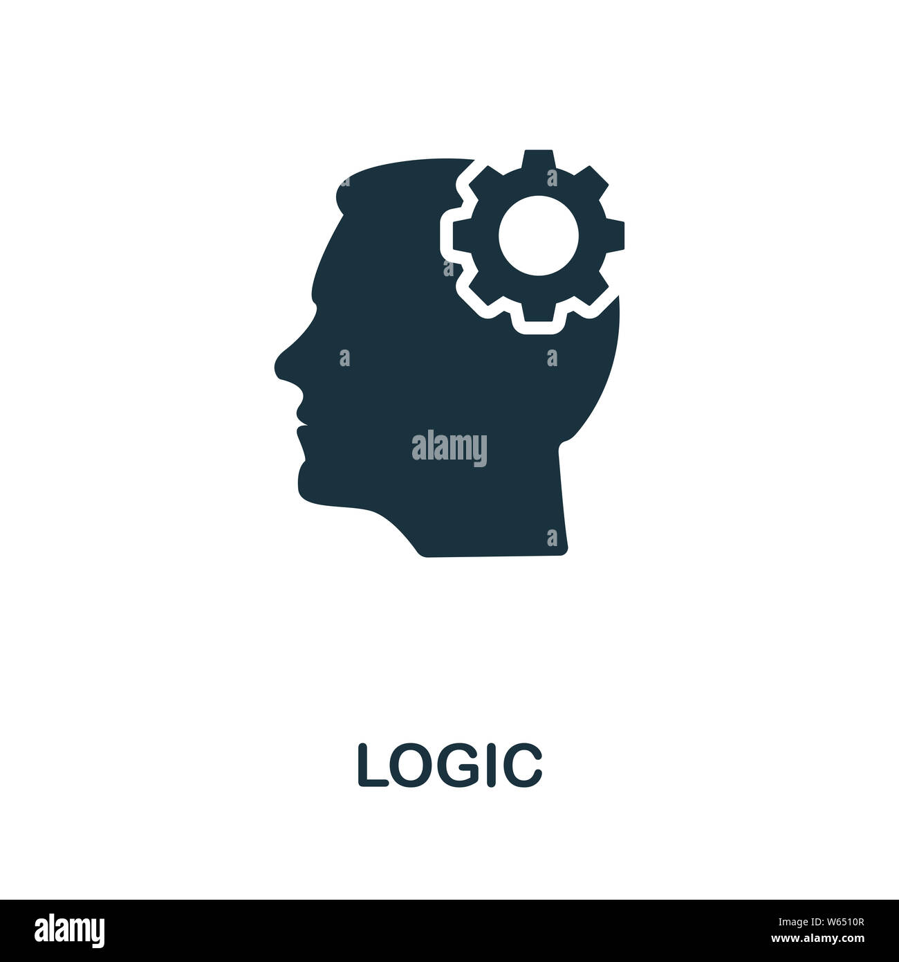 Logic icon symbol. Creative sign from science icons collection. Filled ...