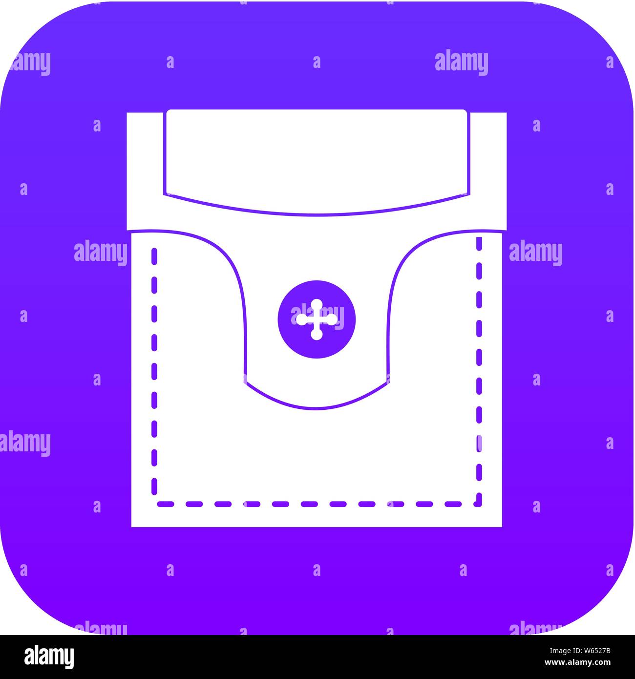 Valve pocket with button icon digital purple Stock Vector Image & Art ...