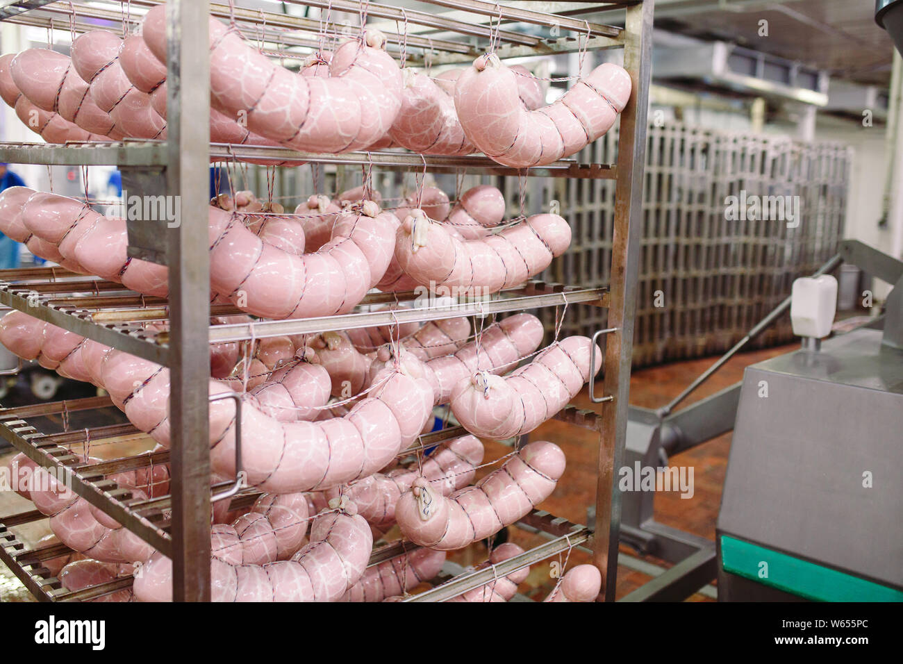 Making sausages, food production in the factory Stock Photo Alamy