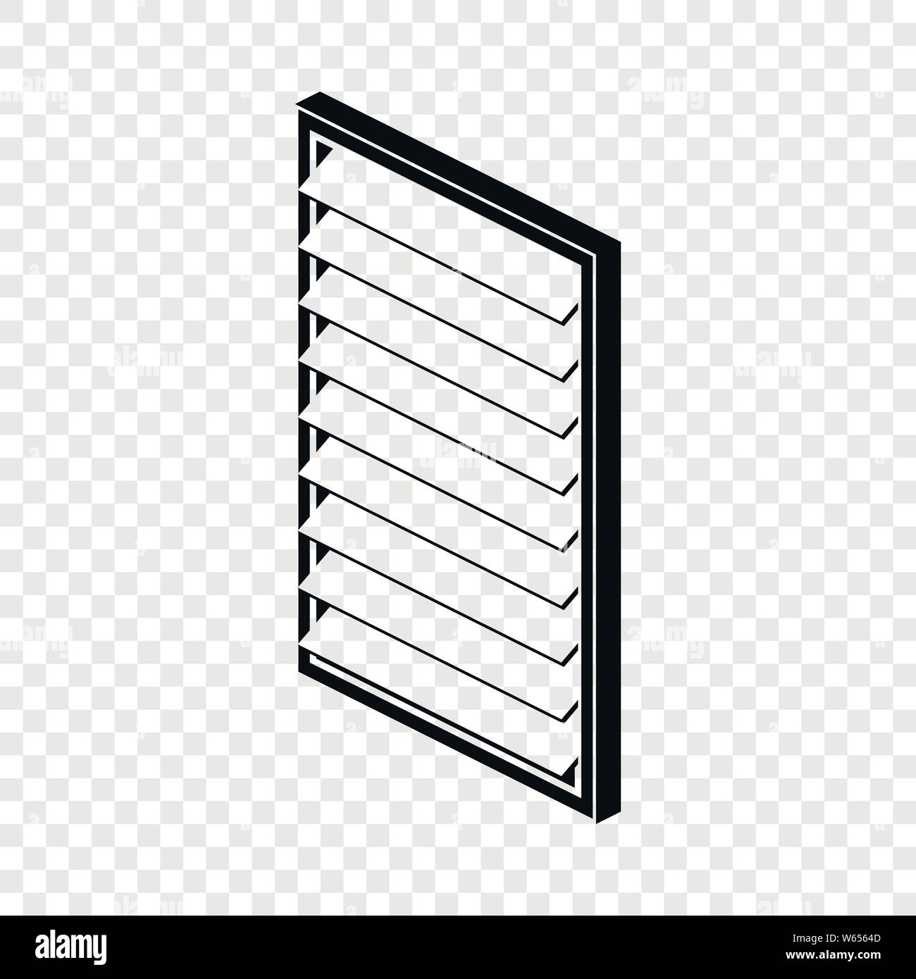 Rectangular window frame icon, simple black style Stock Vector Image ...