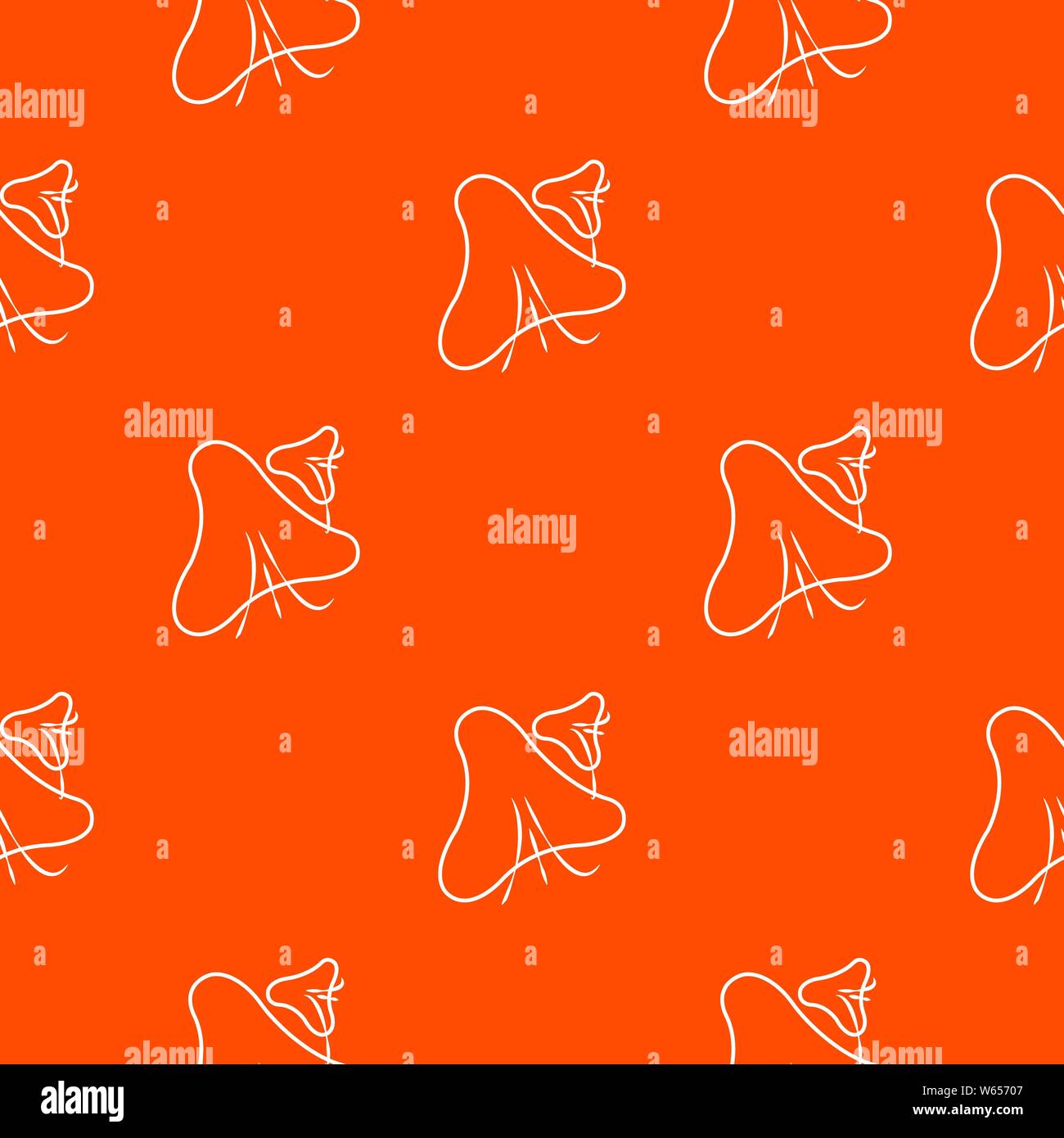 Smallpox virus pattern vector orange Stock Vector
