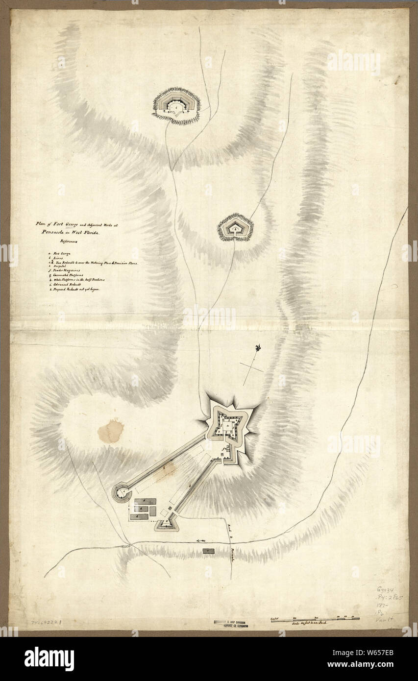 American Revolutionary War Era Maps 1750-1786 740 Plan of Fort George ...
