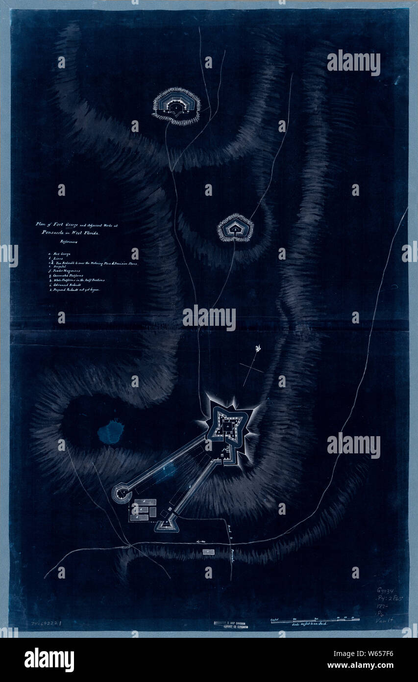 American Revolutionary War Era Maps 1750-1786 742 Plan of Fort George ...