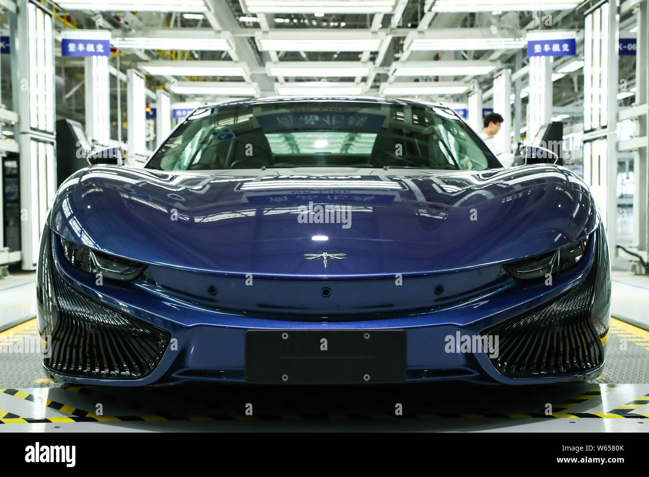 A newlyassembled Qiantu K50 electric roadster is pictured on the