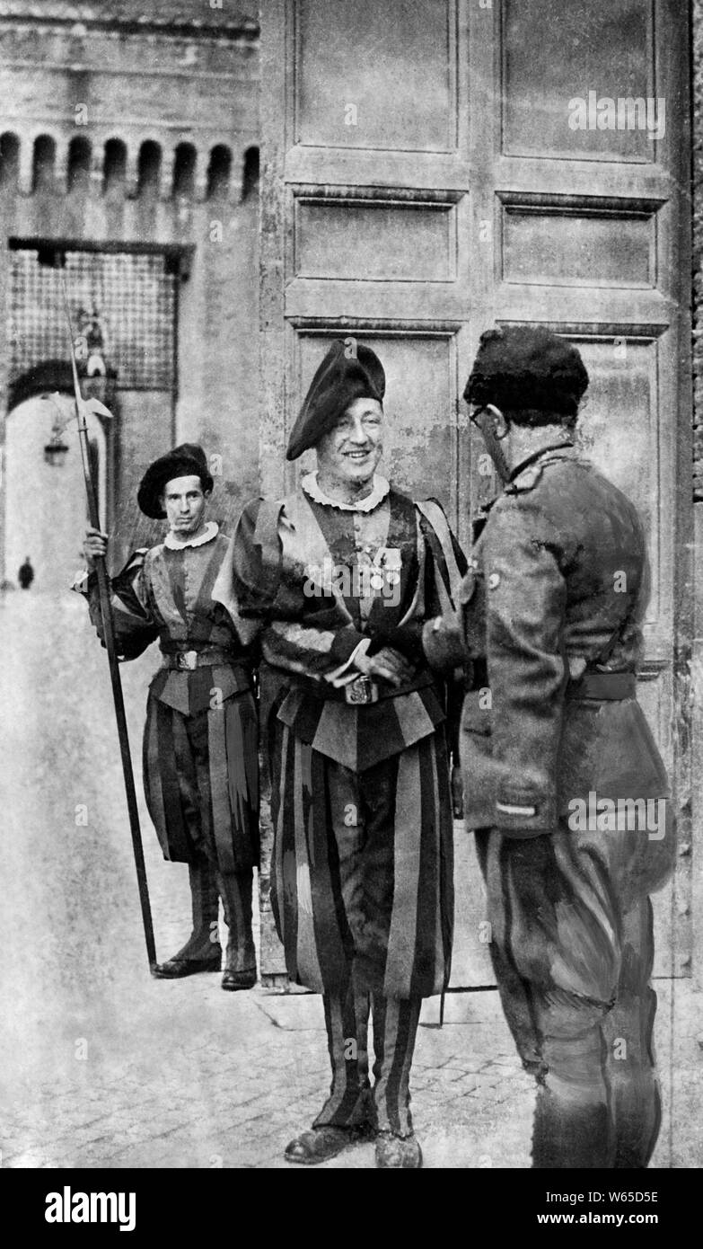 Swiss guards, 1920 Stock Photo