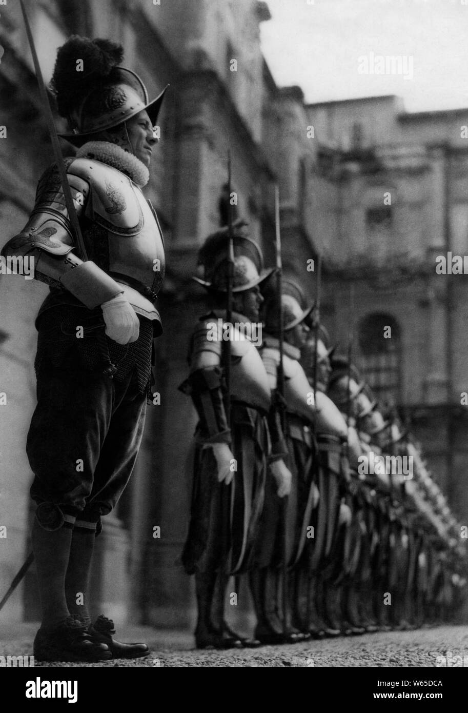 Swiss guards of the Vatican, 1952 Stock Photo