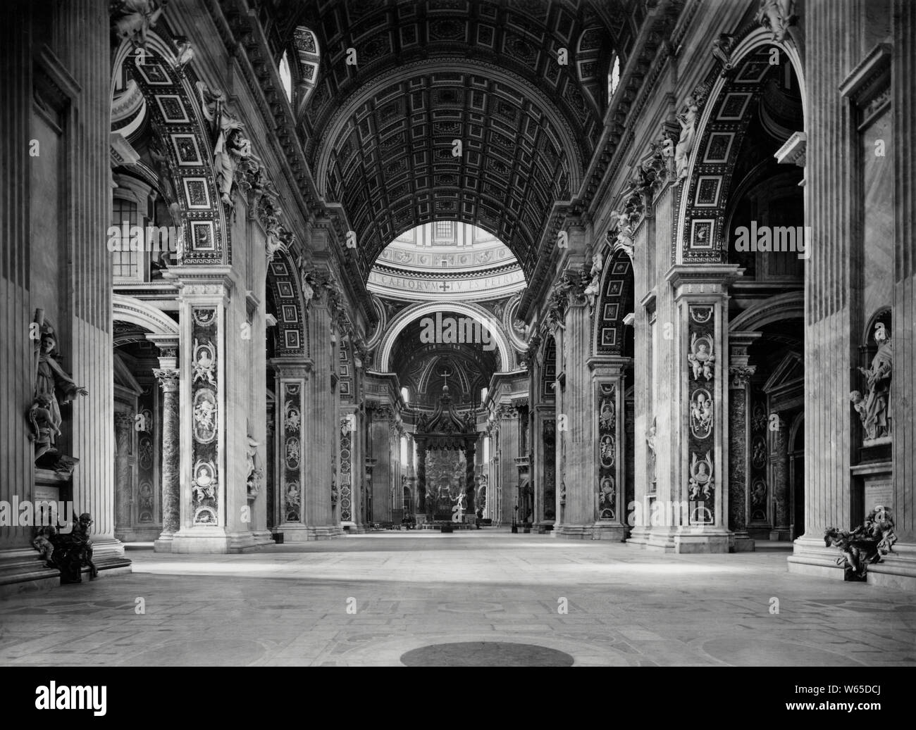 interior of the Basilica of San Pietro, 1930 Stock Photo
