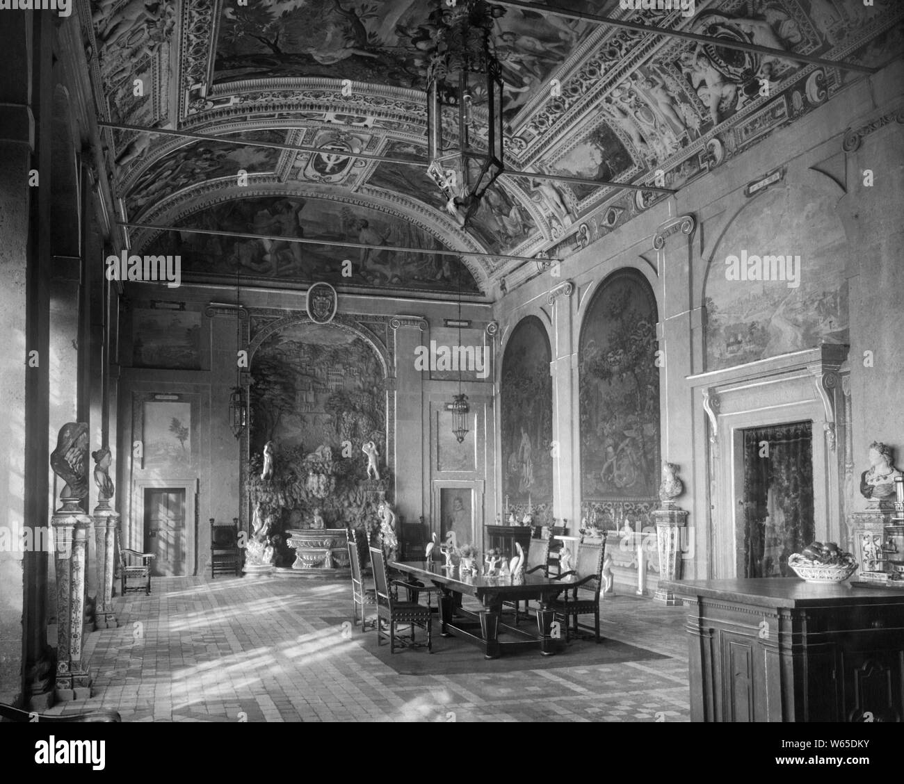 the Hercules room, Villa Farnese, caprarola 1920 Stock Photo