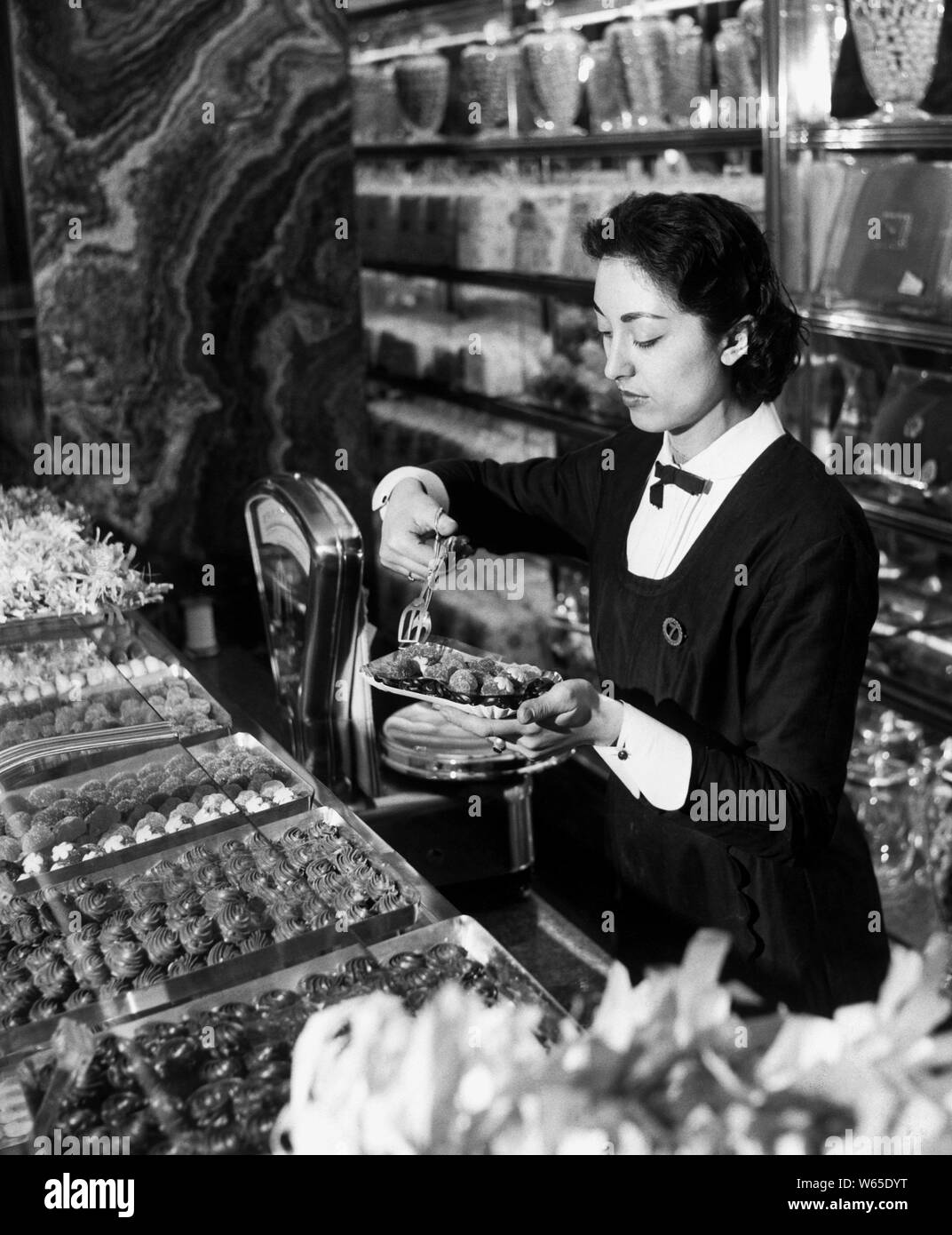 in a Milanese sweet shop, 1959 Stock Photo