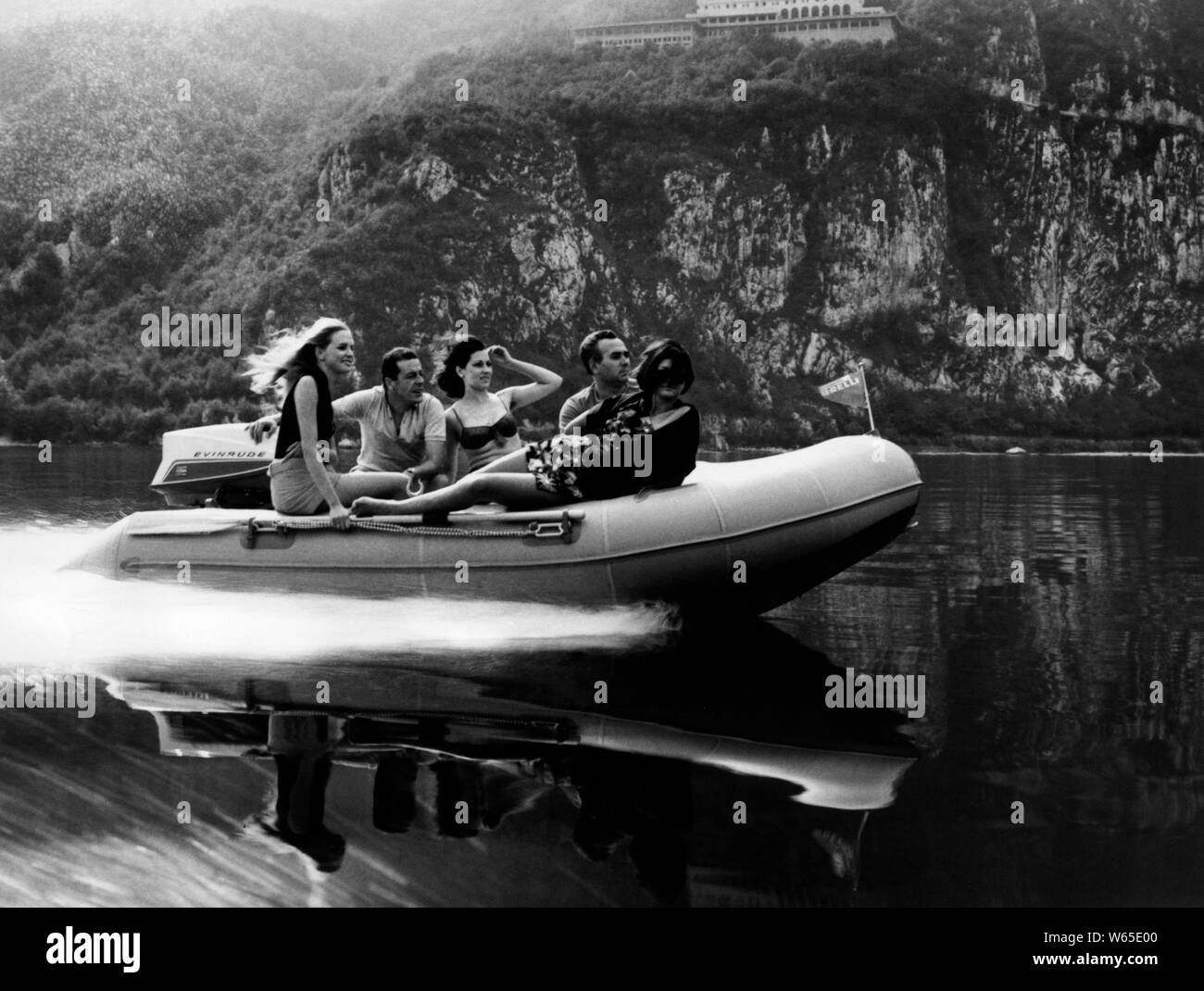 rubber dinghy pirelli laros 30, 1968 Stock Photo