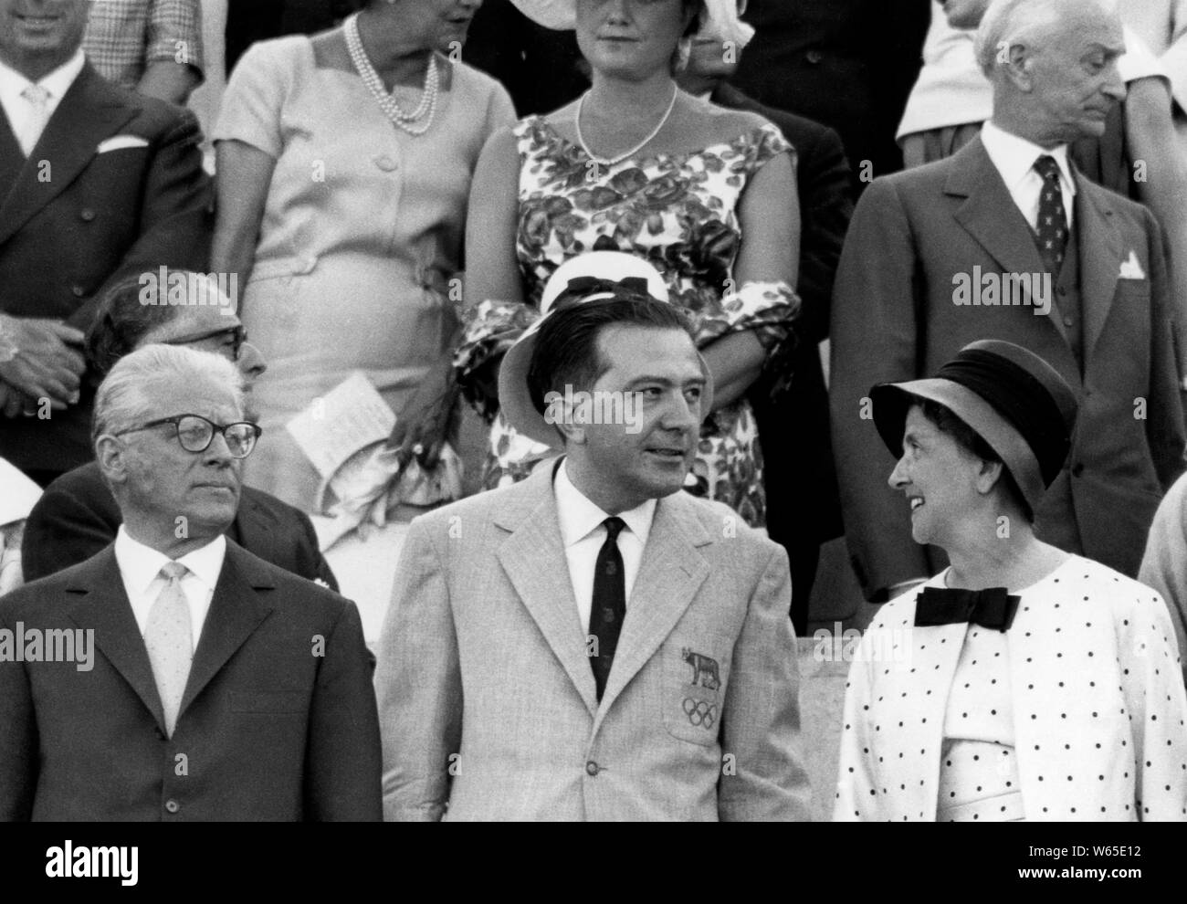 giovanni gronchi, giulio andreotti, carla gronchi, 1960 Stock Photo