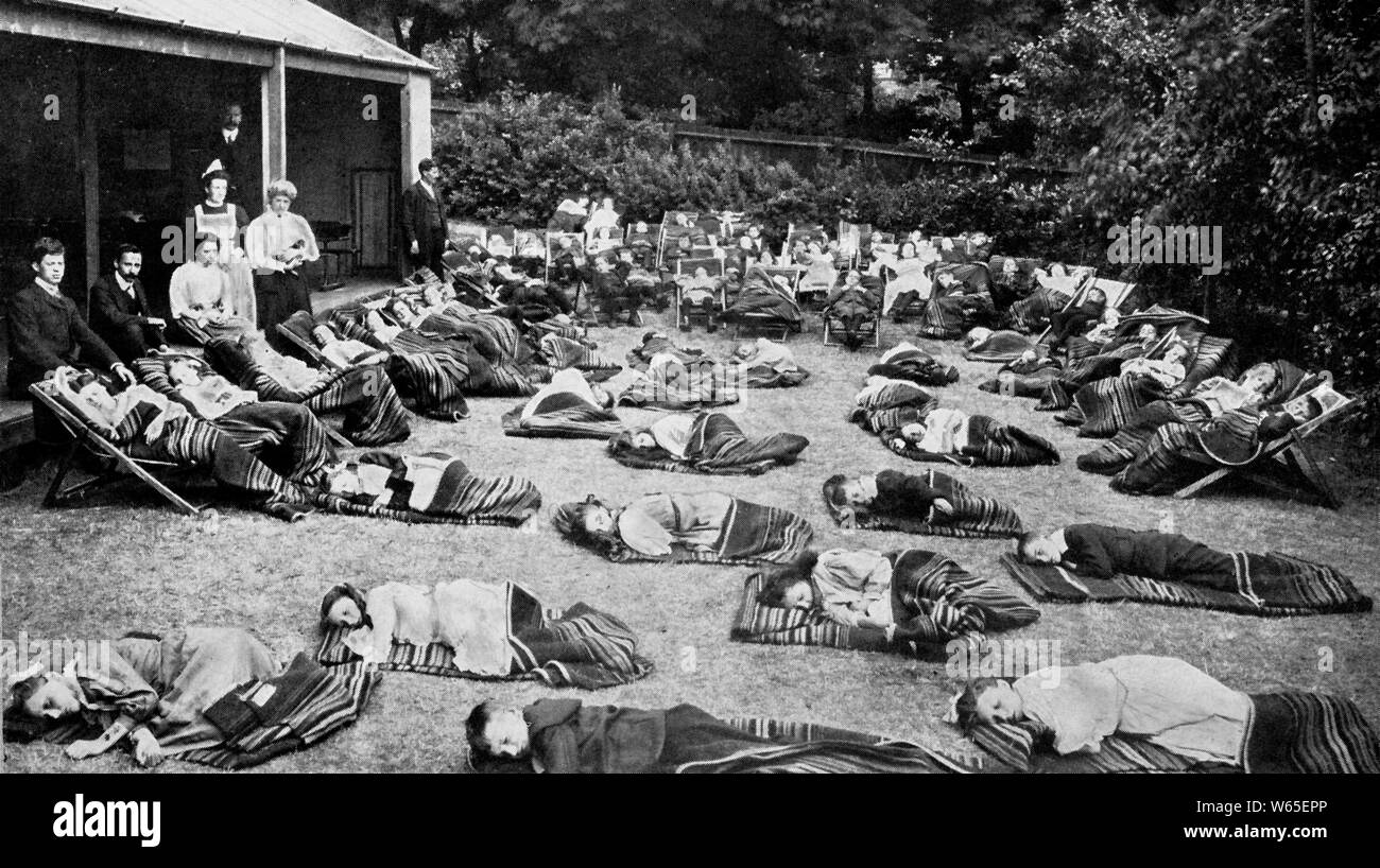 summer camp, 1910 Stock Photo