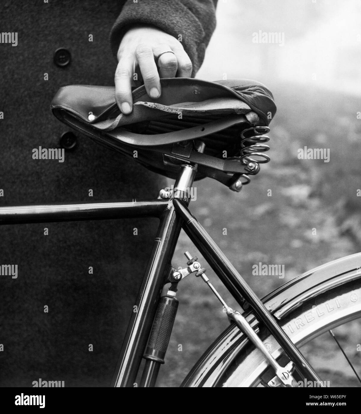 bicycle saddle, 1948 Stock Photo