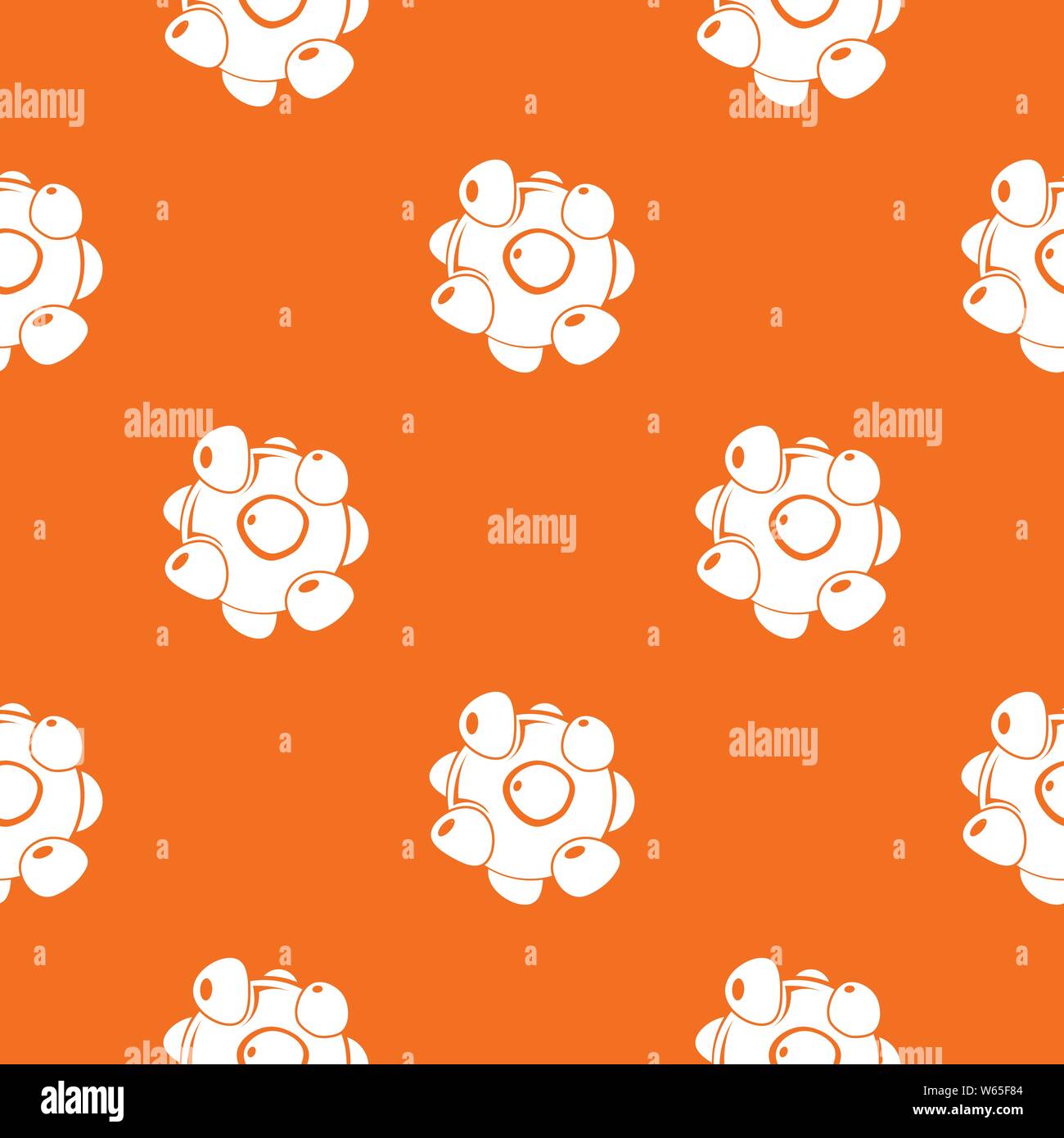 Coronavirus pattern vector orange Stock Vector