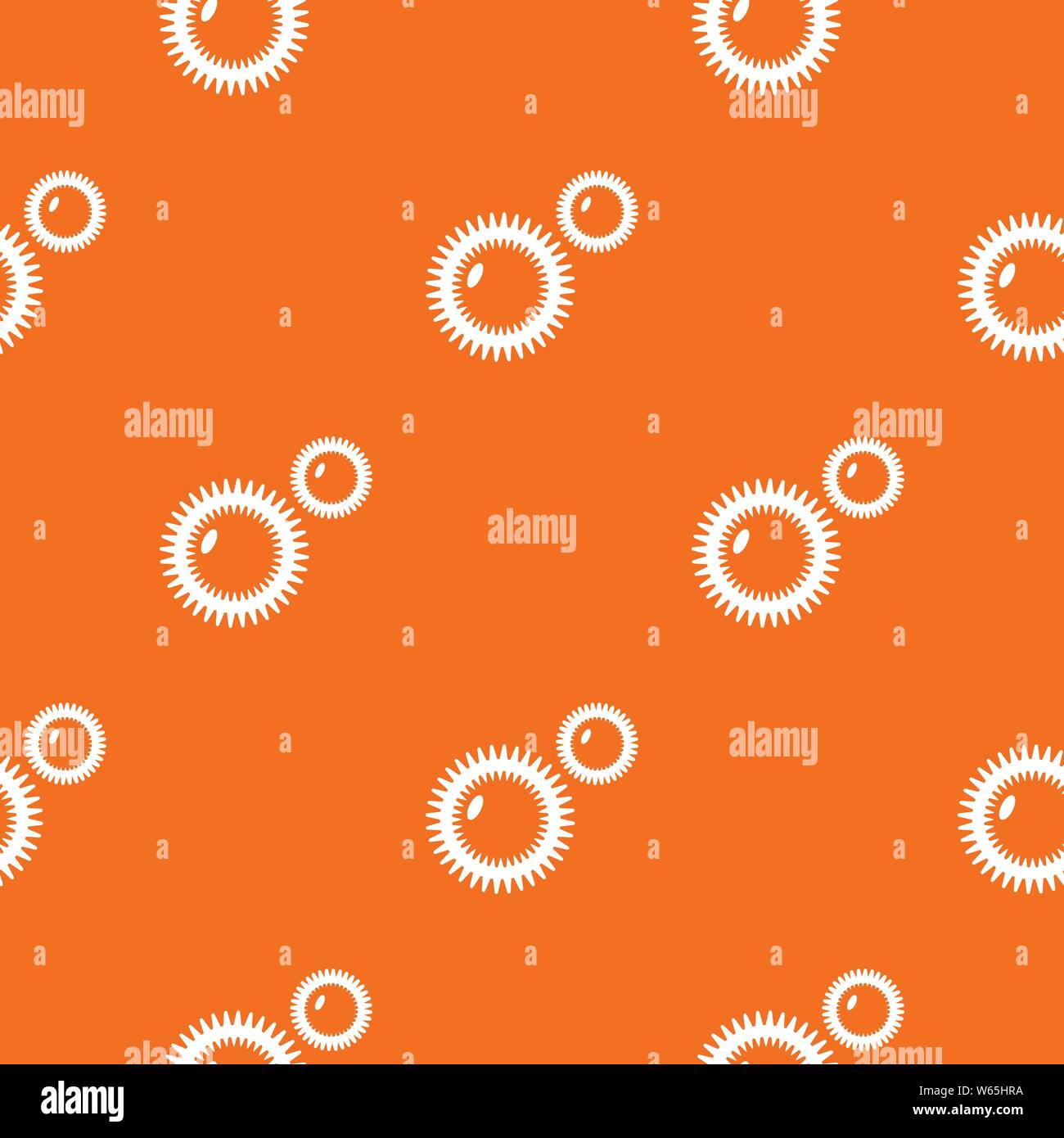 Mildew virus pattern vector orange Stock Vector