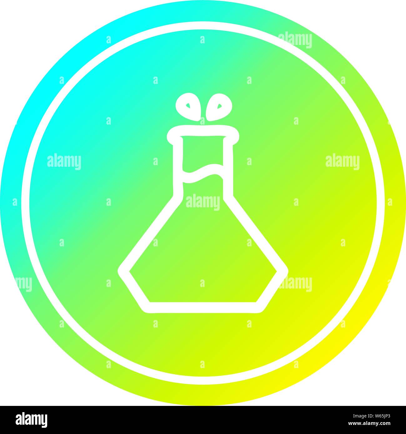 science experiment circular icon with cool gradient finish Stock Vector ...