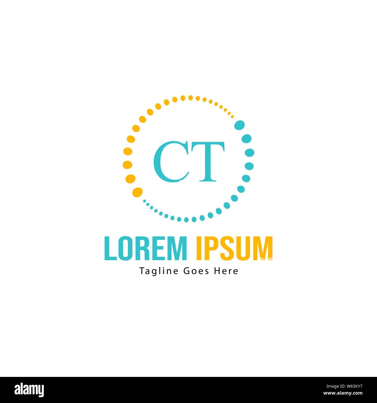 Ct Logo Pattern Initial CT logo template with modern frame. Minimalist CT letter logo ...