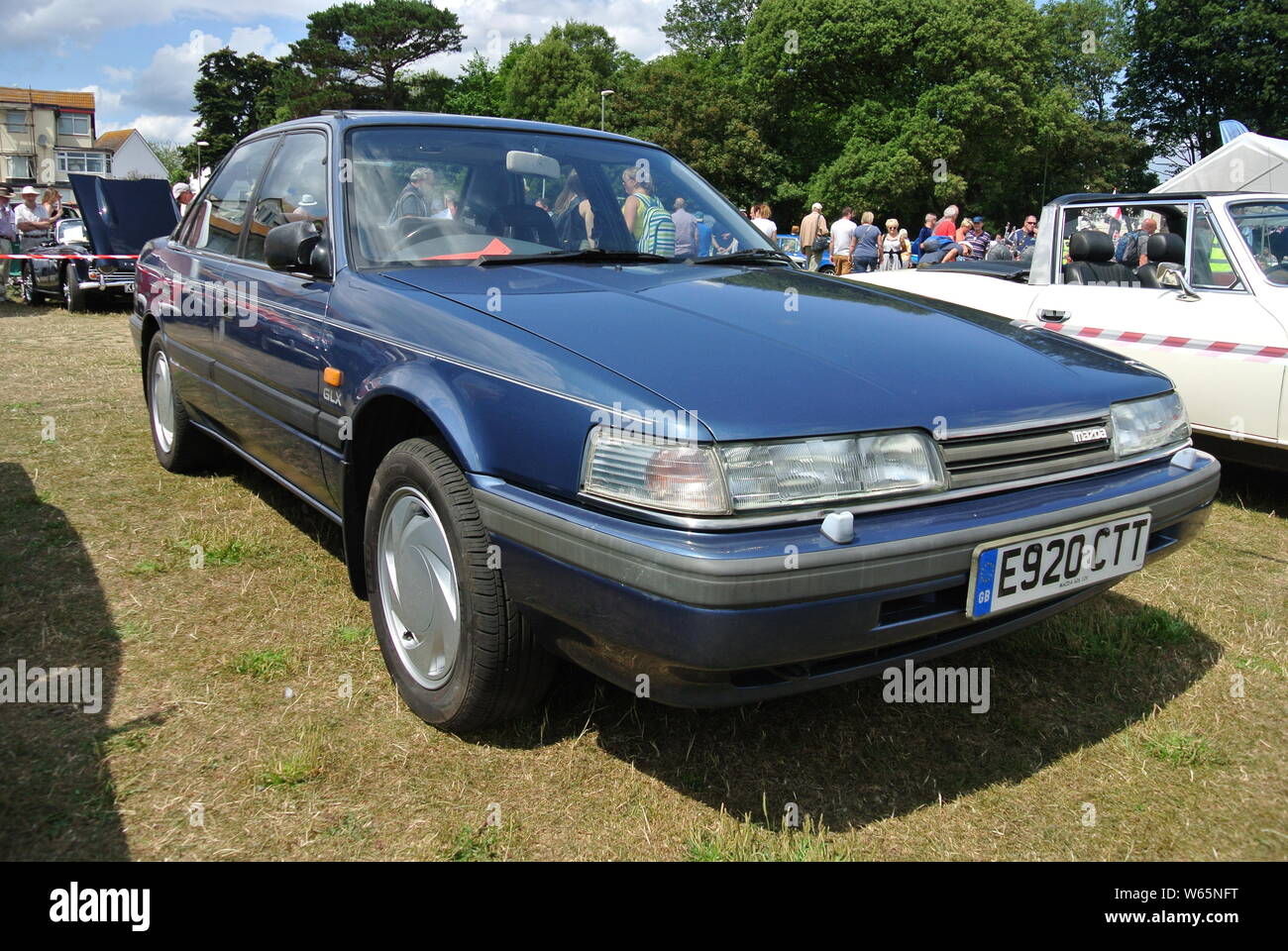 A Mazda 1988 626 parked up on display at the English Riviera classic