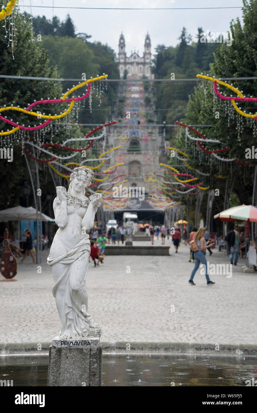 Lamego main street festival Douro valley Portugal Stock Photo