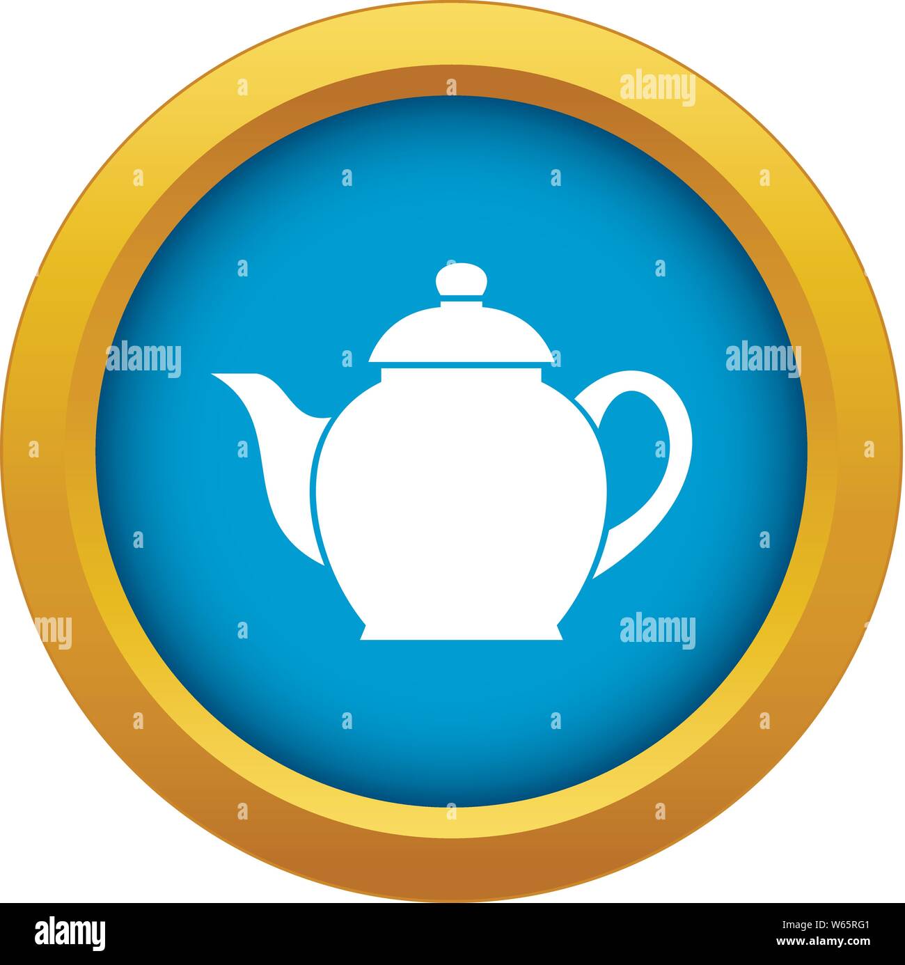 Teapot icon blue vector isolated Stock Vector Image & Art - Alamy