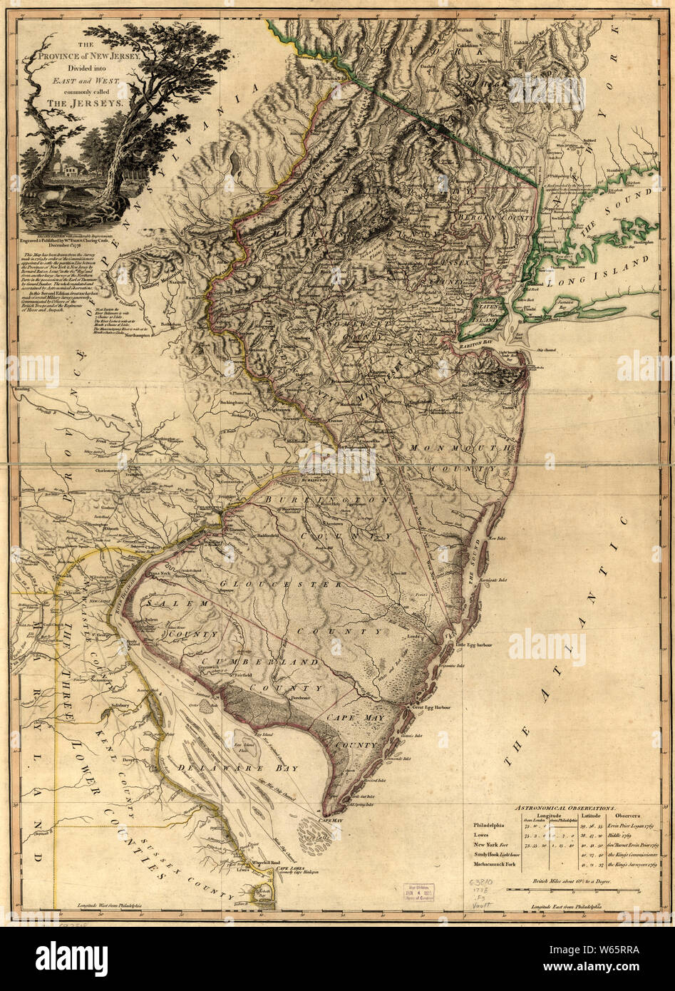 American Revolutionary War Era - American Revolutionary War Era Maps 1750 1786 930 The Province Of New Jersey Divided Into East And West Commonly Called The Jerseys Rebuild And Repair W65RRA