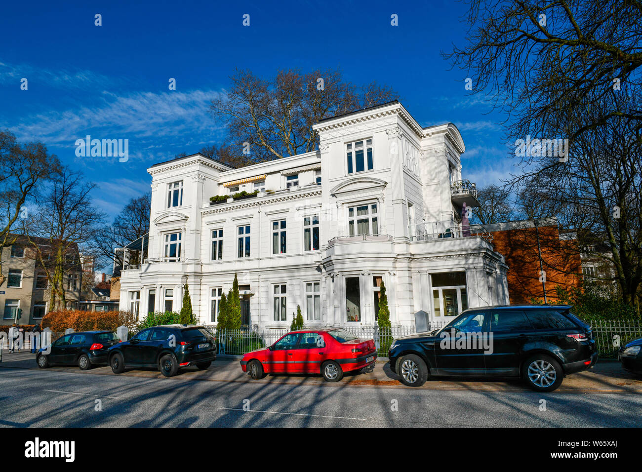 Villa, Sierichstrasse, Winterhude, Hamburg Stock Photo