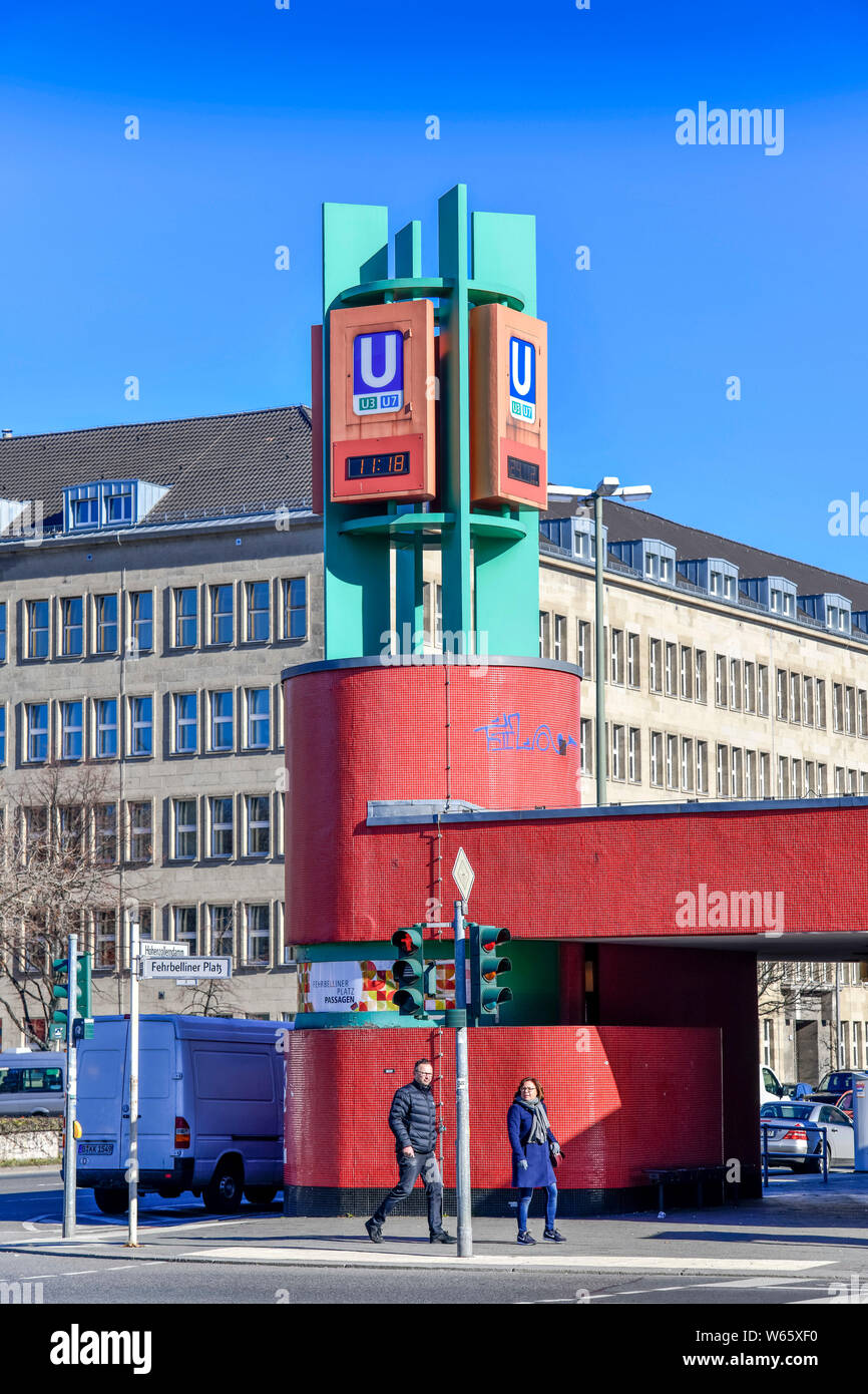 U-Bahnhof, Fehrbelliner Platz, Wilmersdorf, Berlin, Deutschland Stock Photo