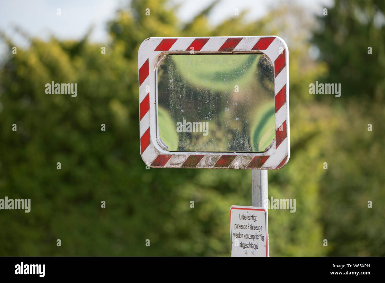 traffic mirror, Germany, Europe Stock Photo