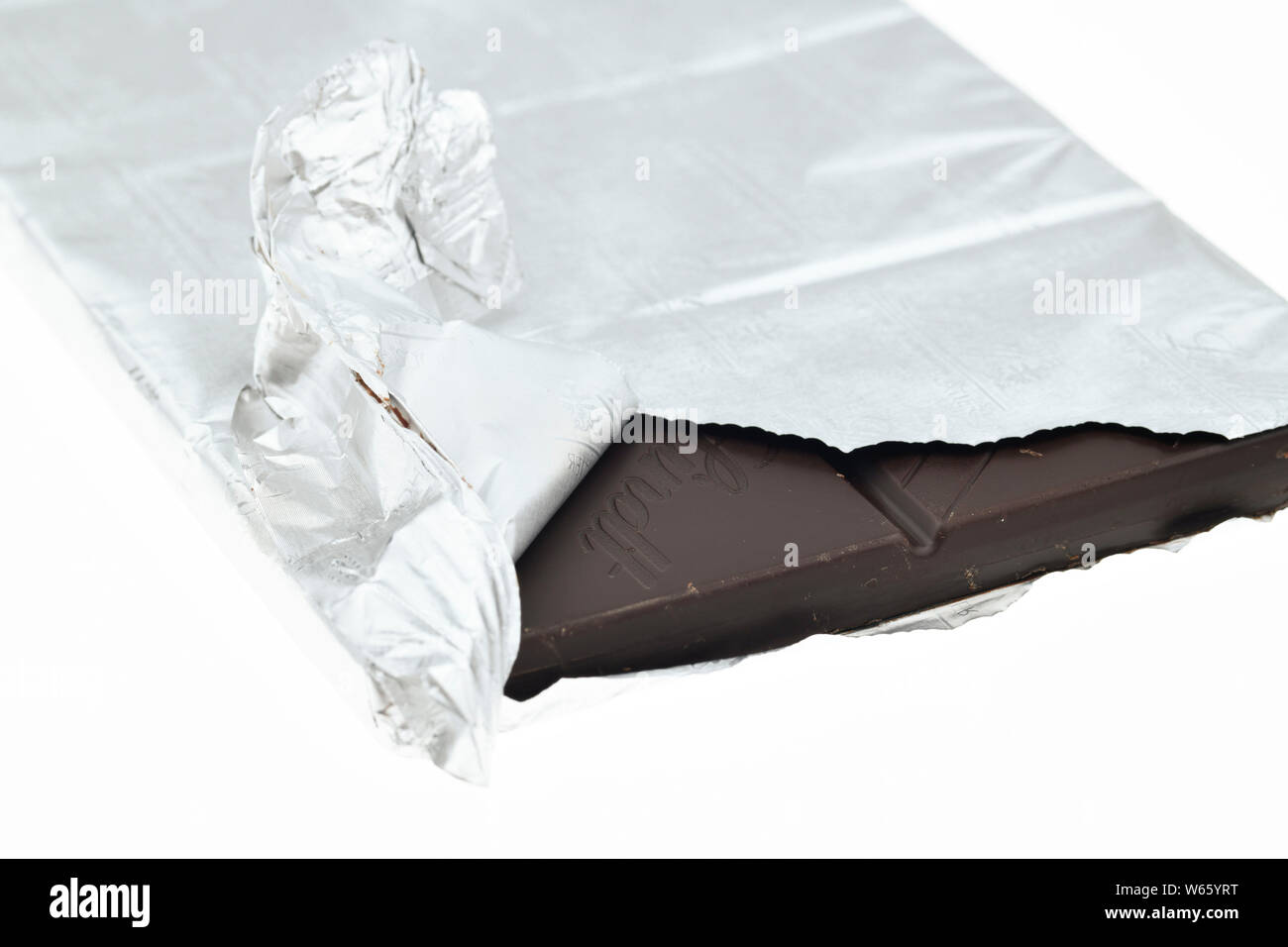 bar of Lindt bitter chocolate Stock Photo