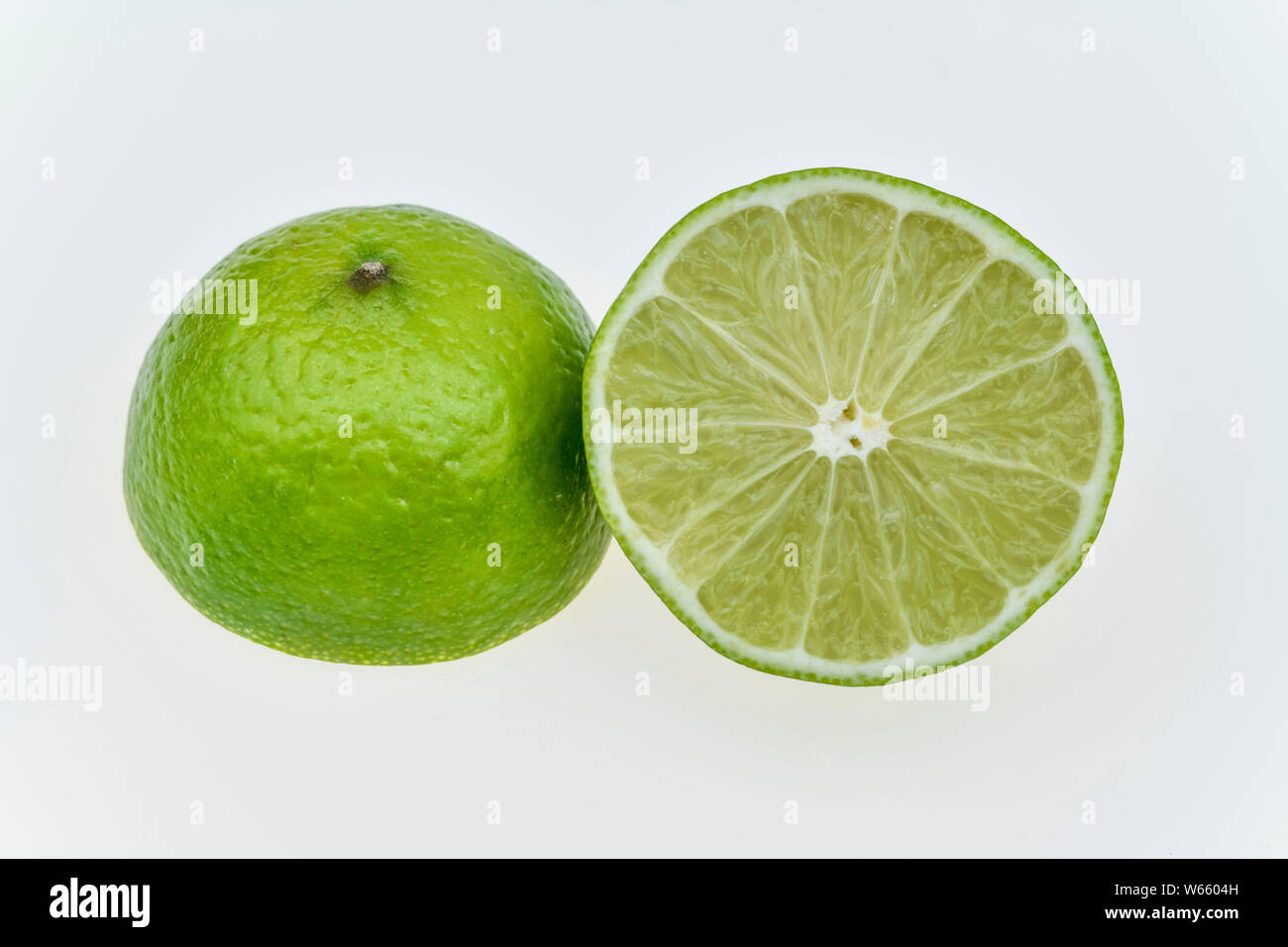 key lime, Citrus aurantifolia Stock Photo