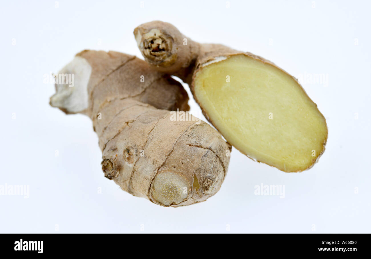 ginger roots, Zingiber officinale Stock Photo
