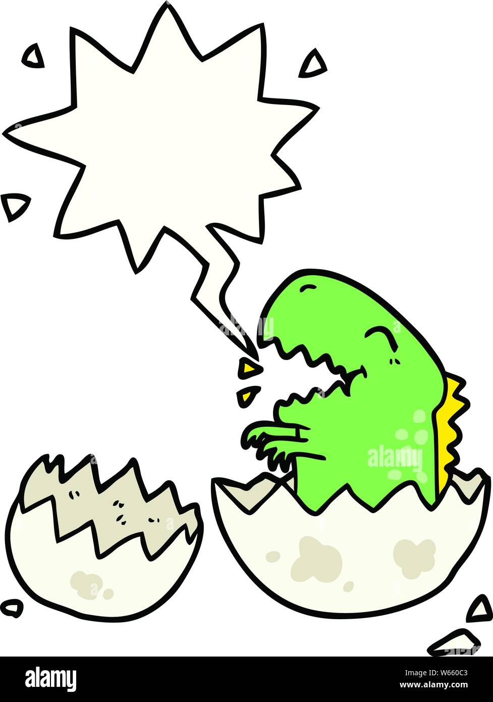 Dinosaur egg hatching Stock Vector Images - Alamy