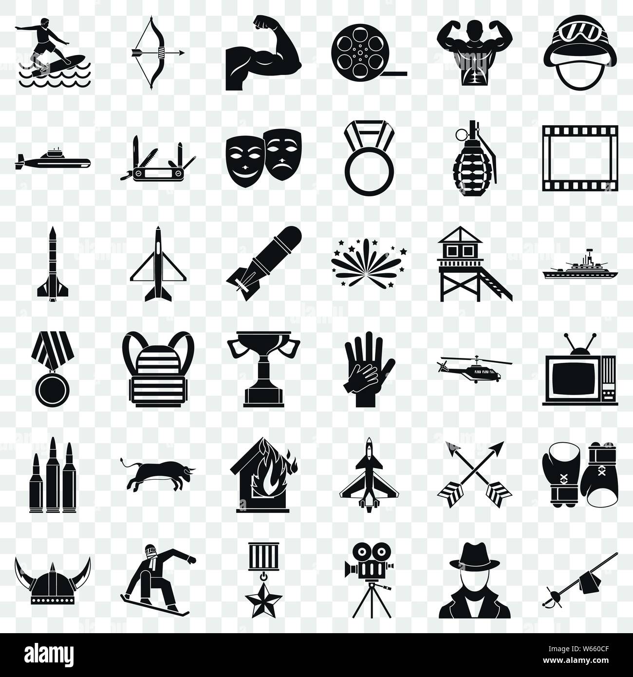 Award icons set, simple style Stock Vector Image & Art - Alamy
