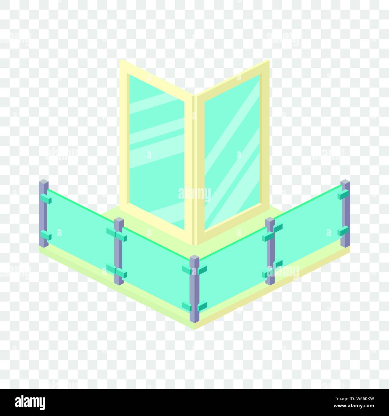 Penthouse balcony icon, isometric 3d style Stock Vector Image & Art - Alamy