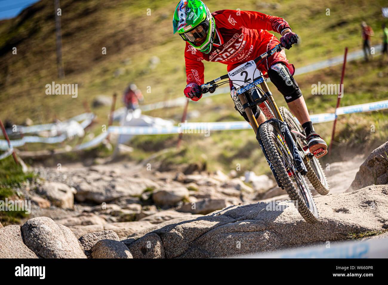 JUNE 7, 2013 FORT WILLIAM, SCOTLAND. Greg Minnaar racing at the UCI