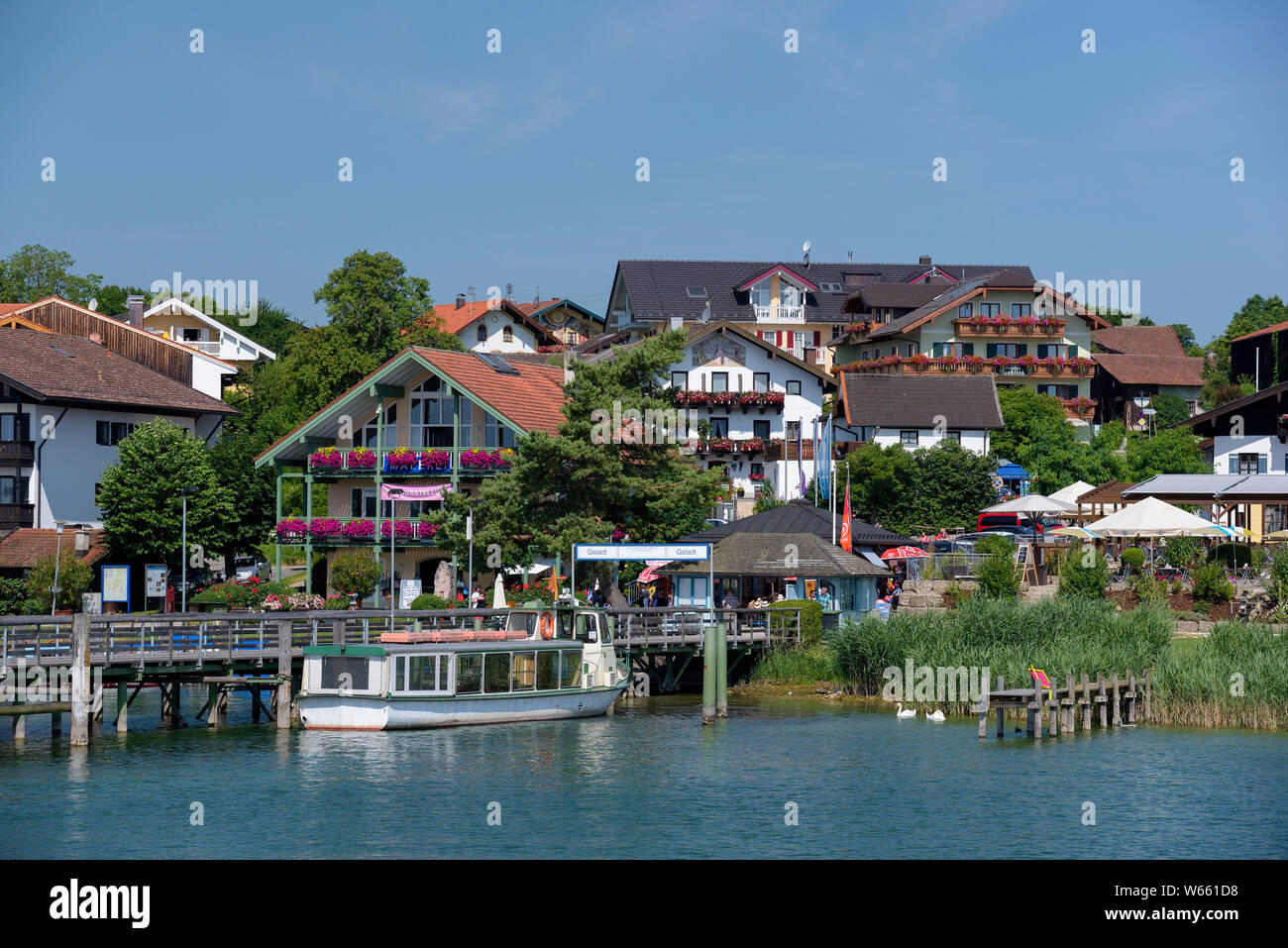 Gstadt, july, Lake Chiemsee, Bavaria, Germany Stock Photo
