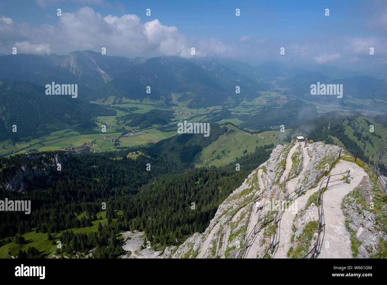 Peak of Wendelstein (1838 m), july, Bavaria, Germany Stock Photo