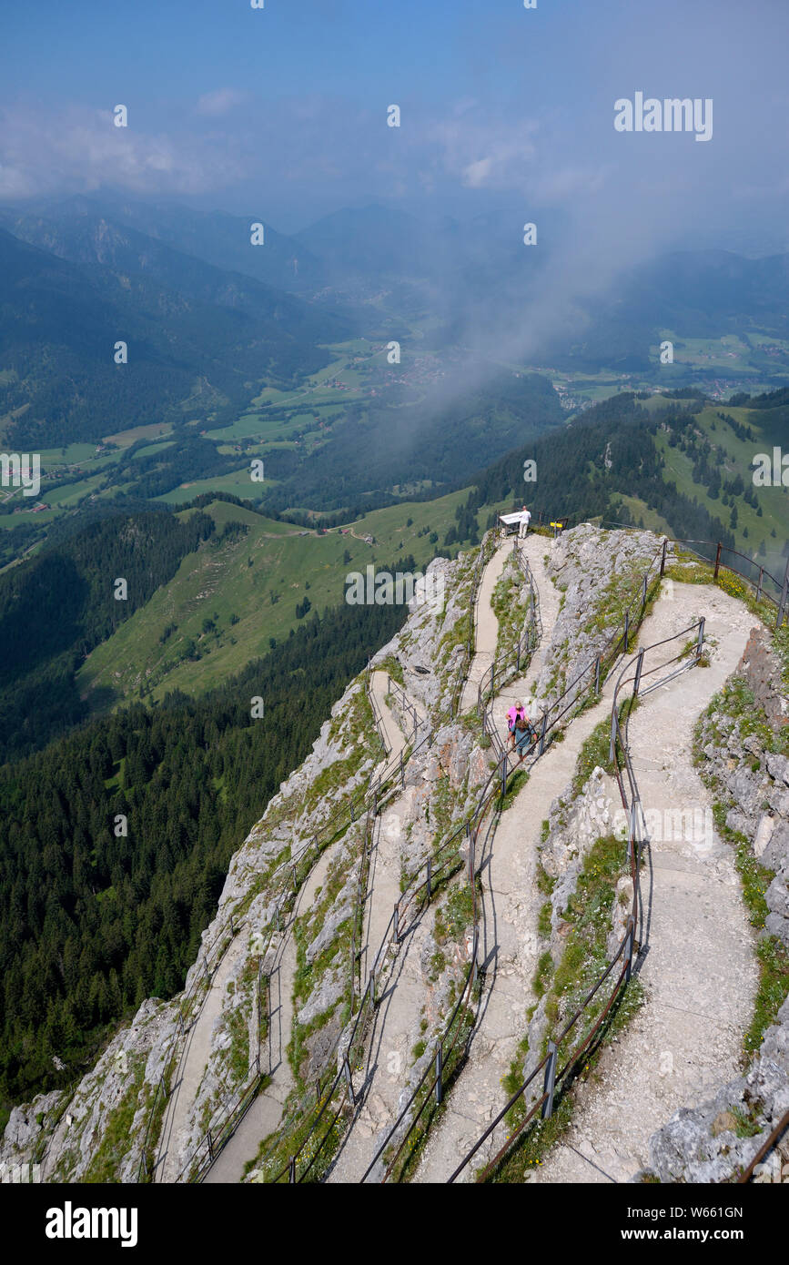 Peak of Wendelstein (1838 m), july, Bavaria, Germany Stock Photo